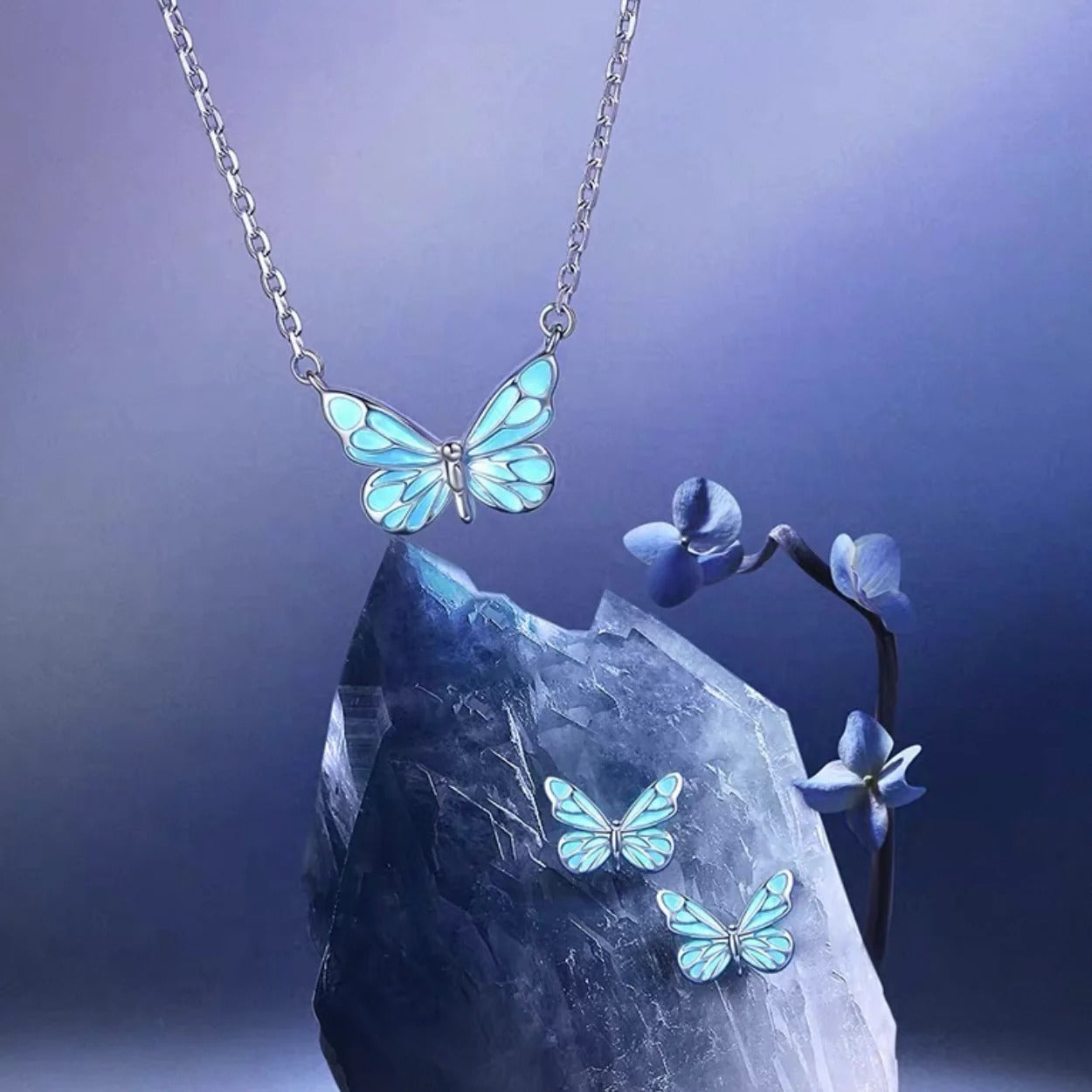 Naszyjnik Dream Blue Butterfly